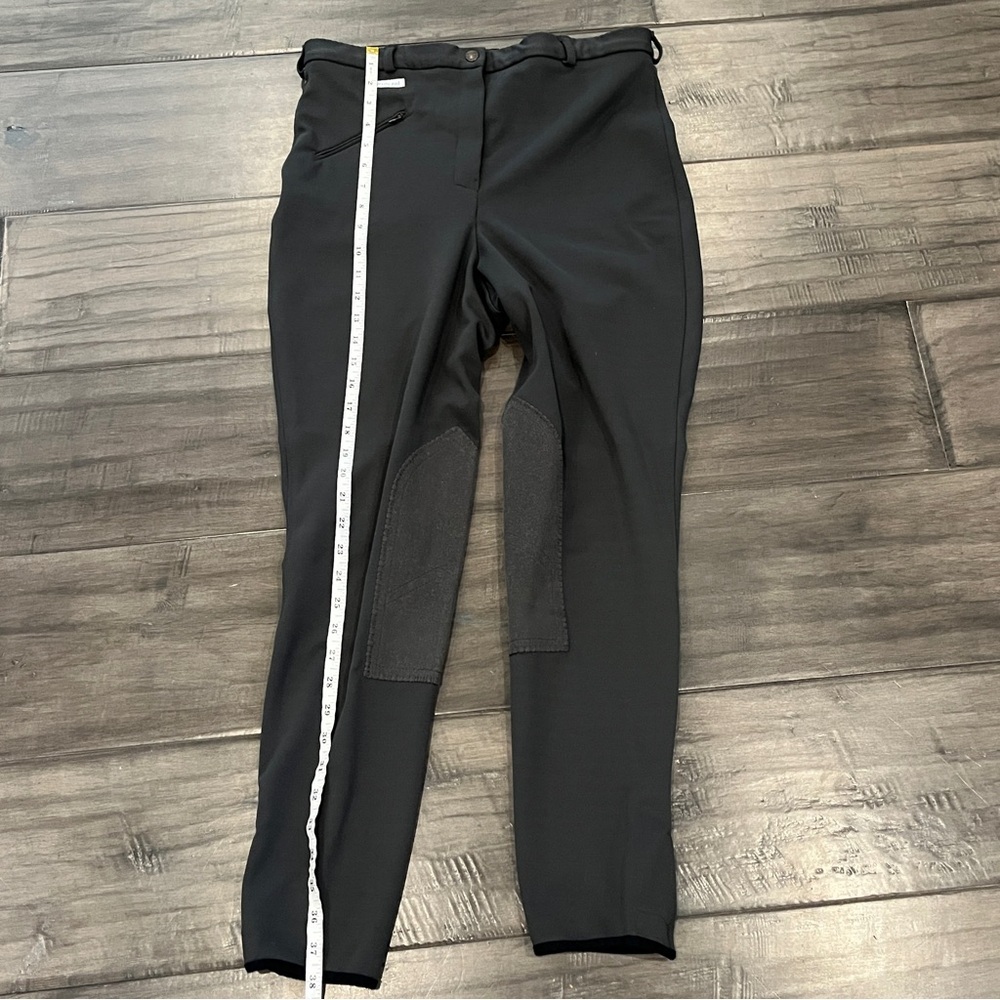 Tuff Rider Ribbed Knee Patch Breeches In Charcoal - Size 34 - Picture 12 of 14